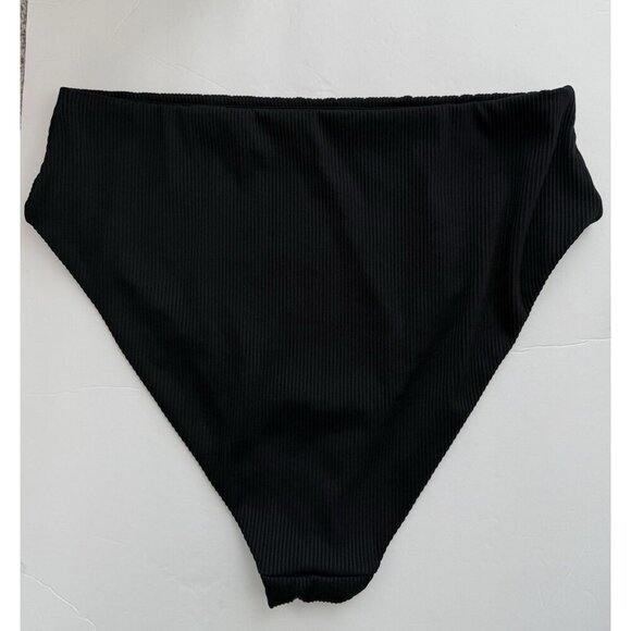 Puma Black High Waisted Ribbed Bikini Bottom Women's Plus Size XXL Beach Resort - Picture 7 of 7